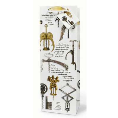 Antique Corkscrews – Paper Wine Bottle Gift Bag